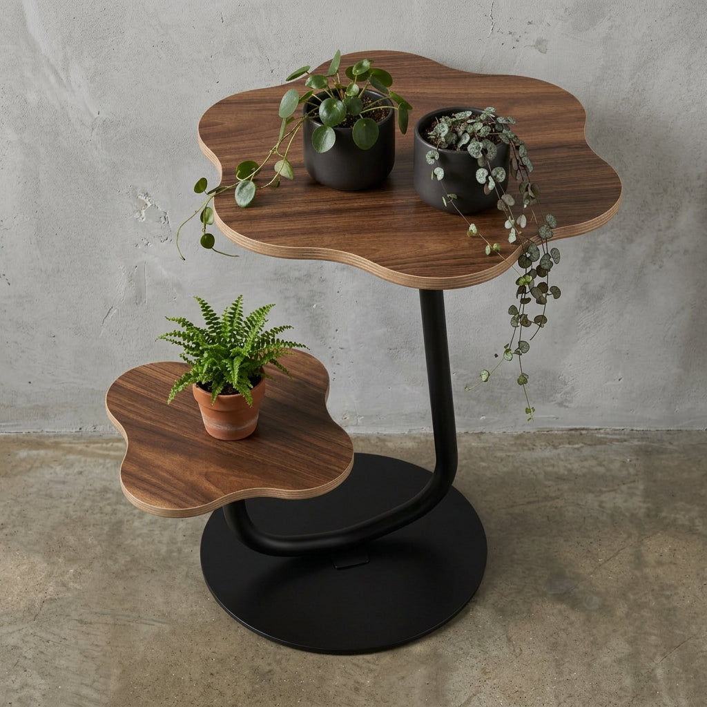 Mesa De Centro Nórdica Redonda Minimalista Para Sala